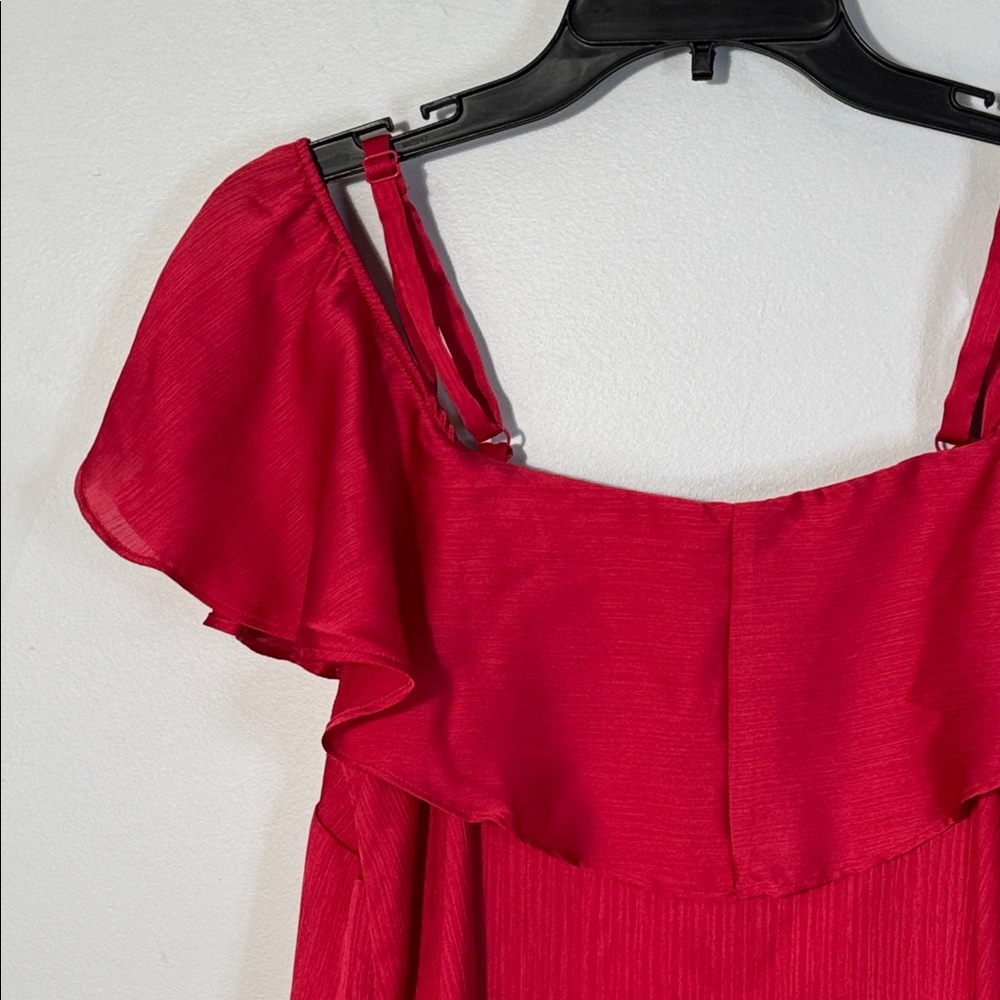 torrid Red Off-Shoulder Ruffle Tank Top - Picture 9 of 12